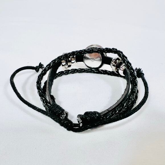Aries Zodiac Leather Adjustable Bracelet Unisex Multilayer Horoscope New - Picture 5 of 5